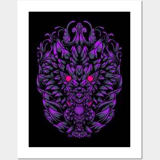 Purple Wolf Posters and Art